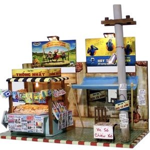DIY Miniature Building Kit Model Street Magazine Stand